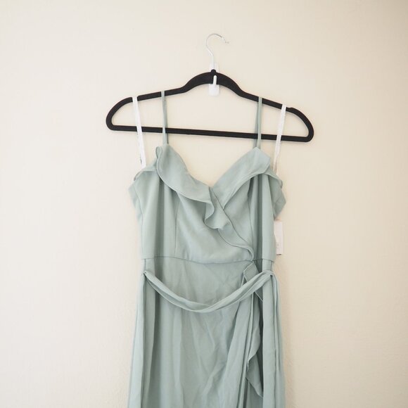 !! NWT Celebrate DB Studio f20510 Dusty Spaghetti Strap Chiffon Ruffle - Picture 4 of 10